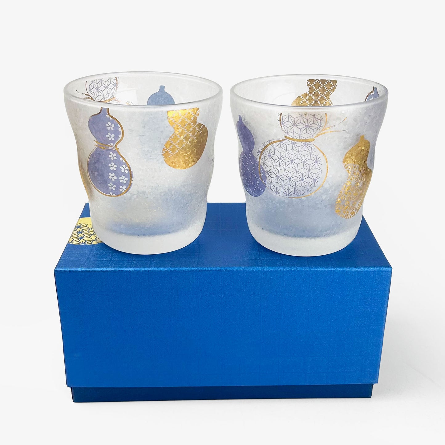 Pair Rock Glass Hyotan