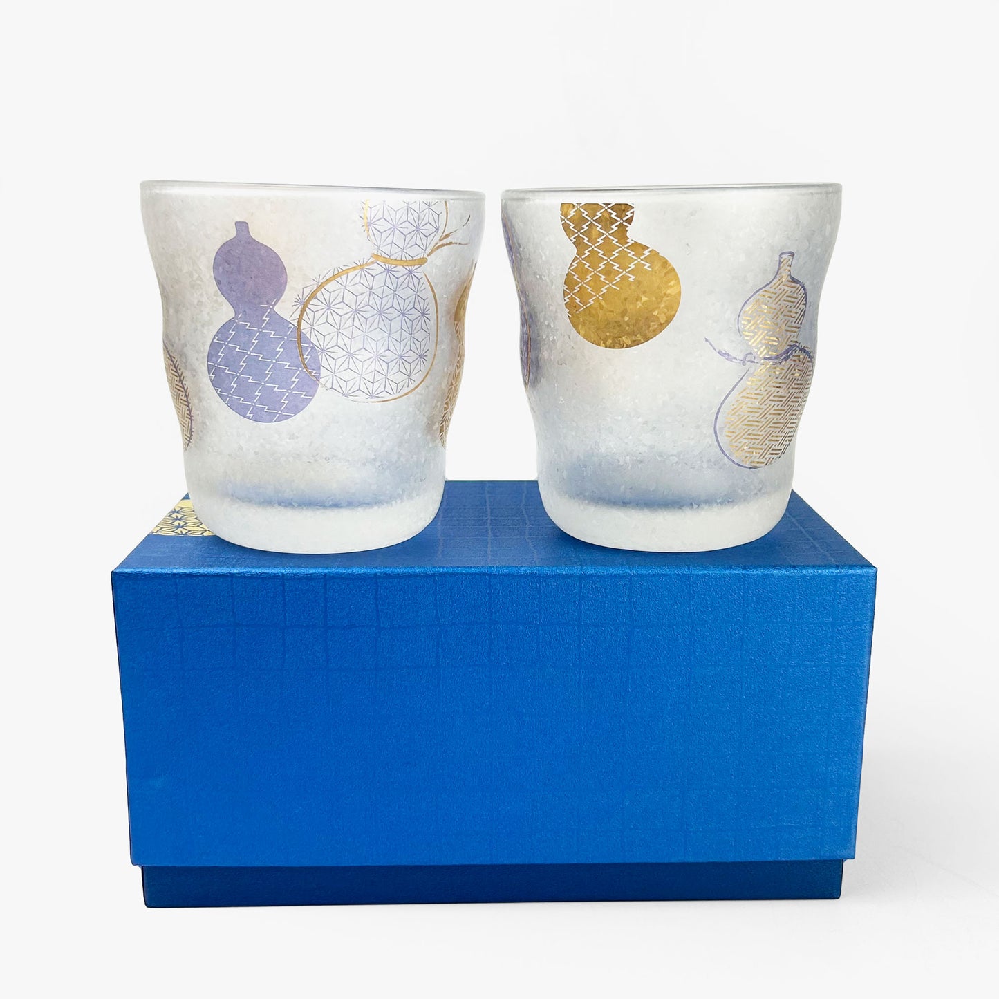 Pair Rock Glass Hyotan