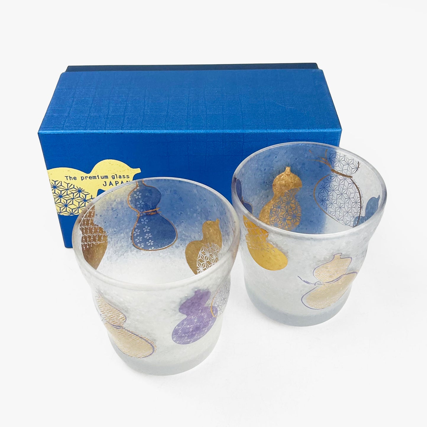 Pair Rock Glass Hyotan