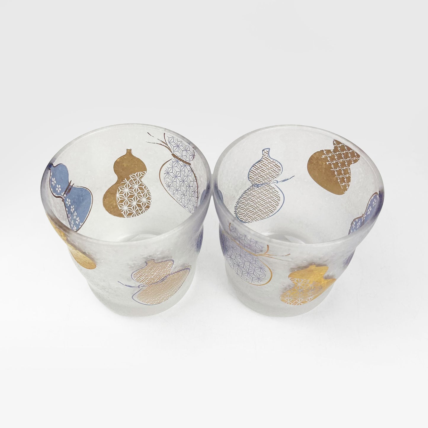 Pair Rock Glass Hyotan