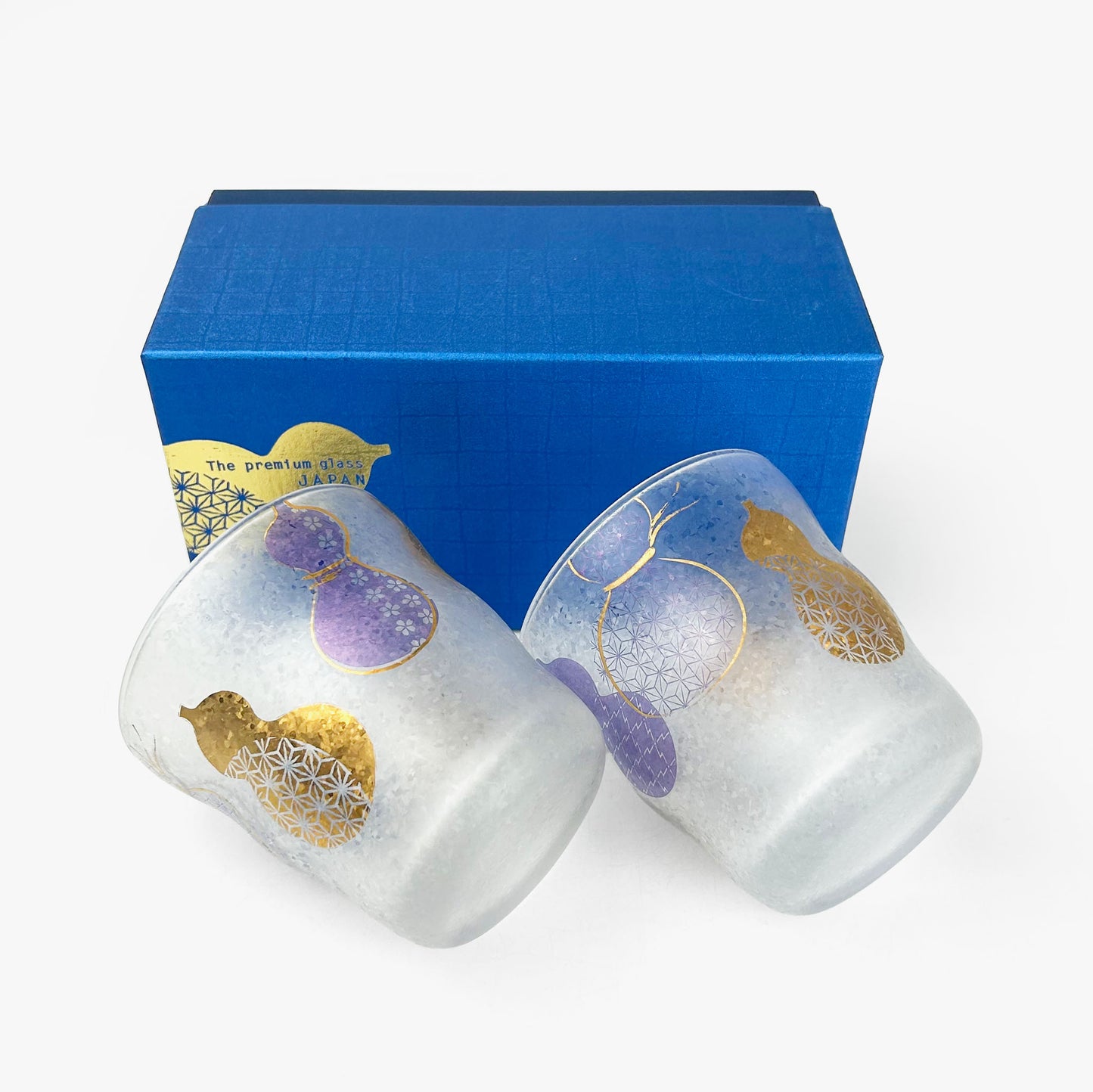 Pair Rock Glass Hyotan