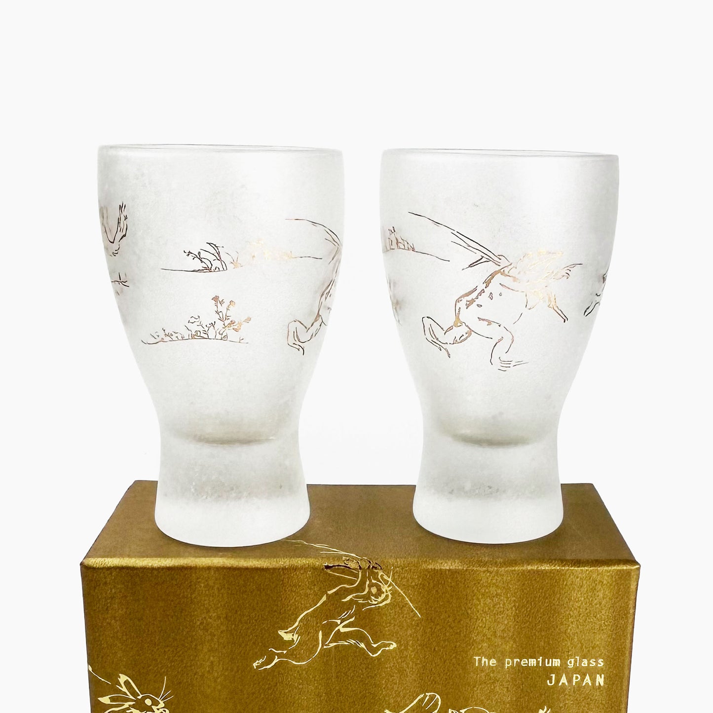 Pair Sake Glass Chojyugiga