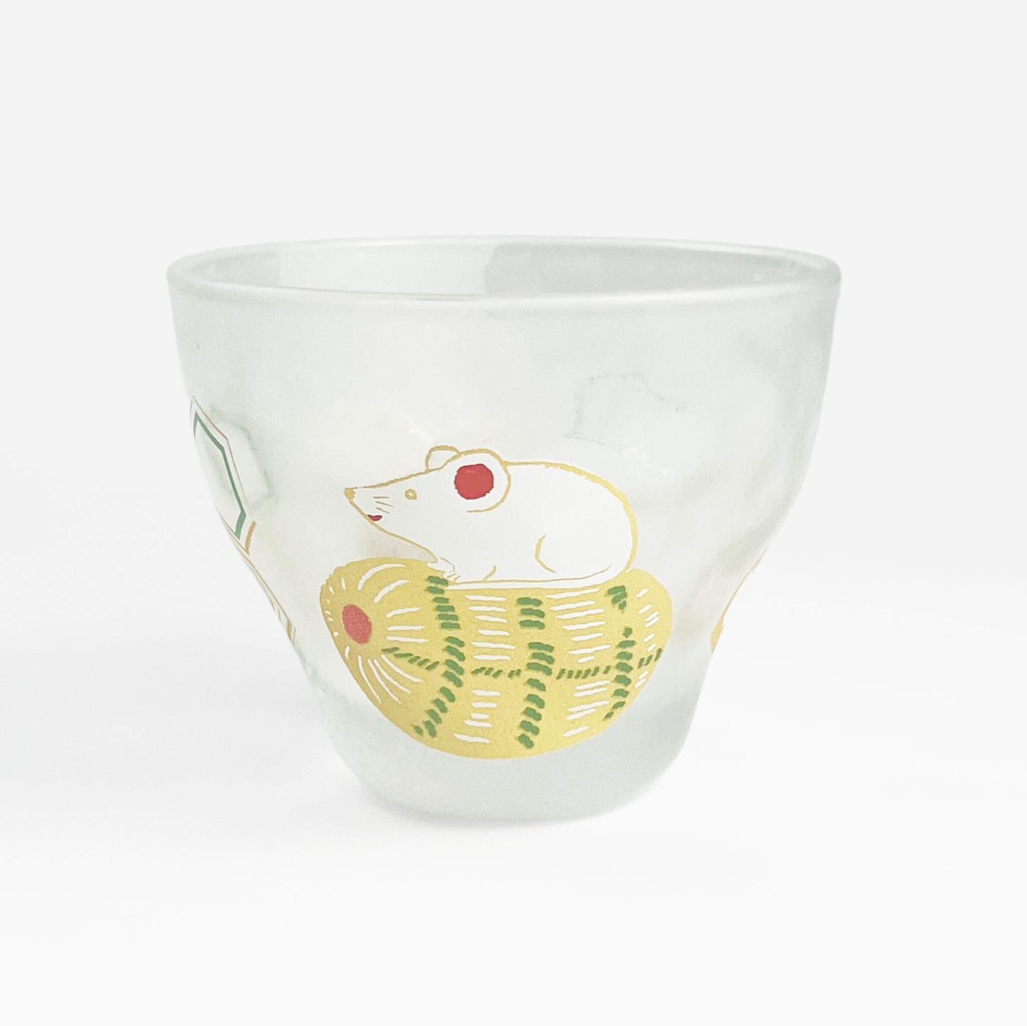 Glass Sake Cup Eto - Rat (2.5oz)