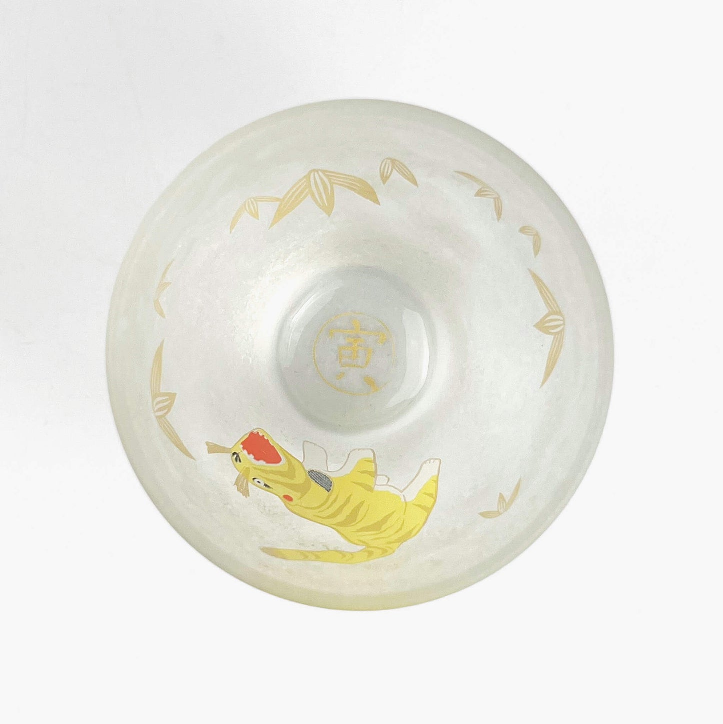 Glass Sake Cup Eto - Tiger (2.5oz)