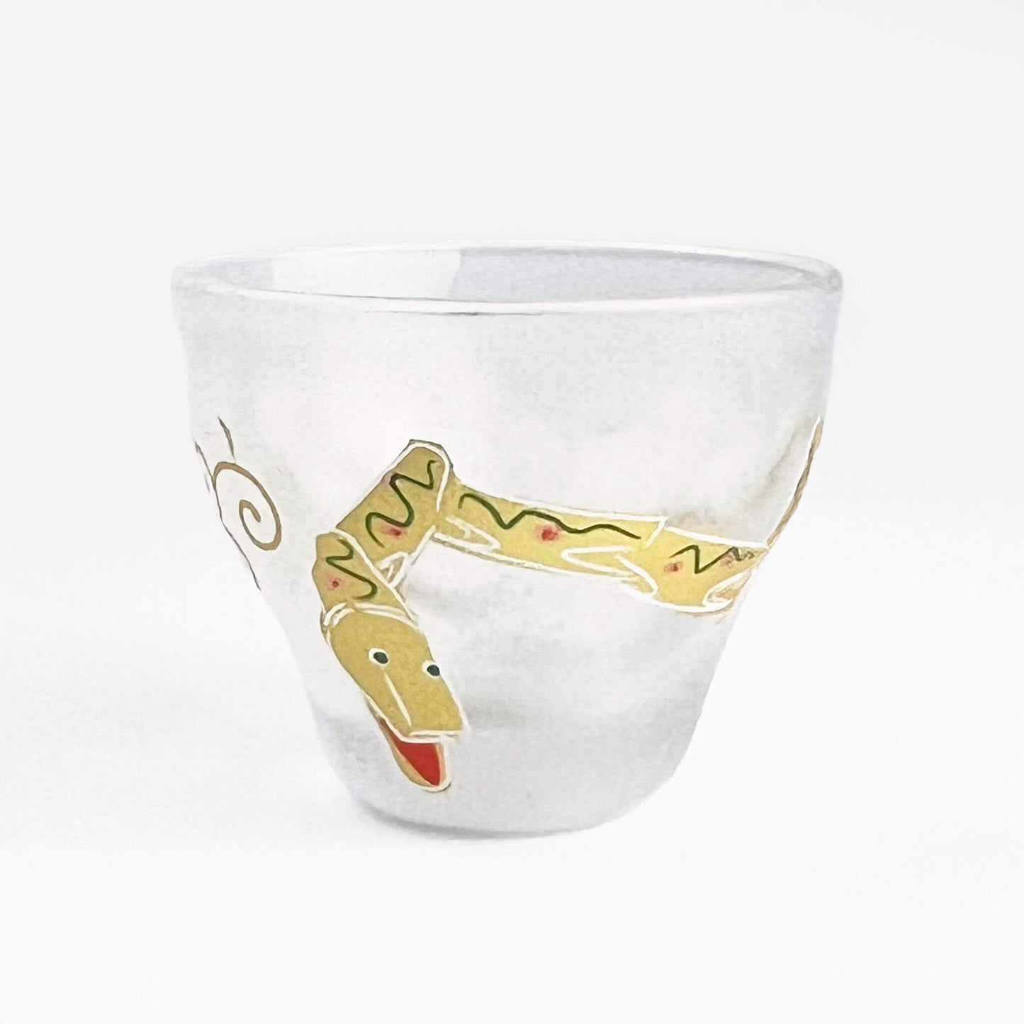 Glass Sake Cup Eto - Snake (2.5oz)