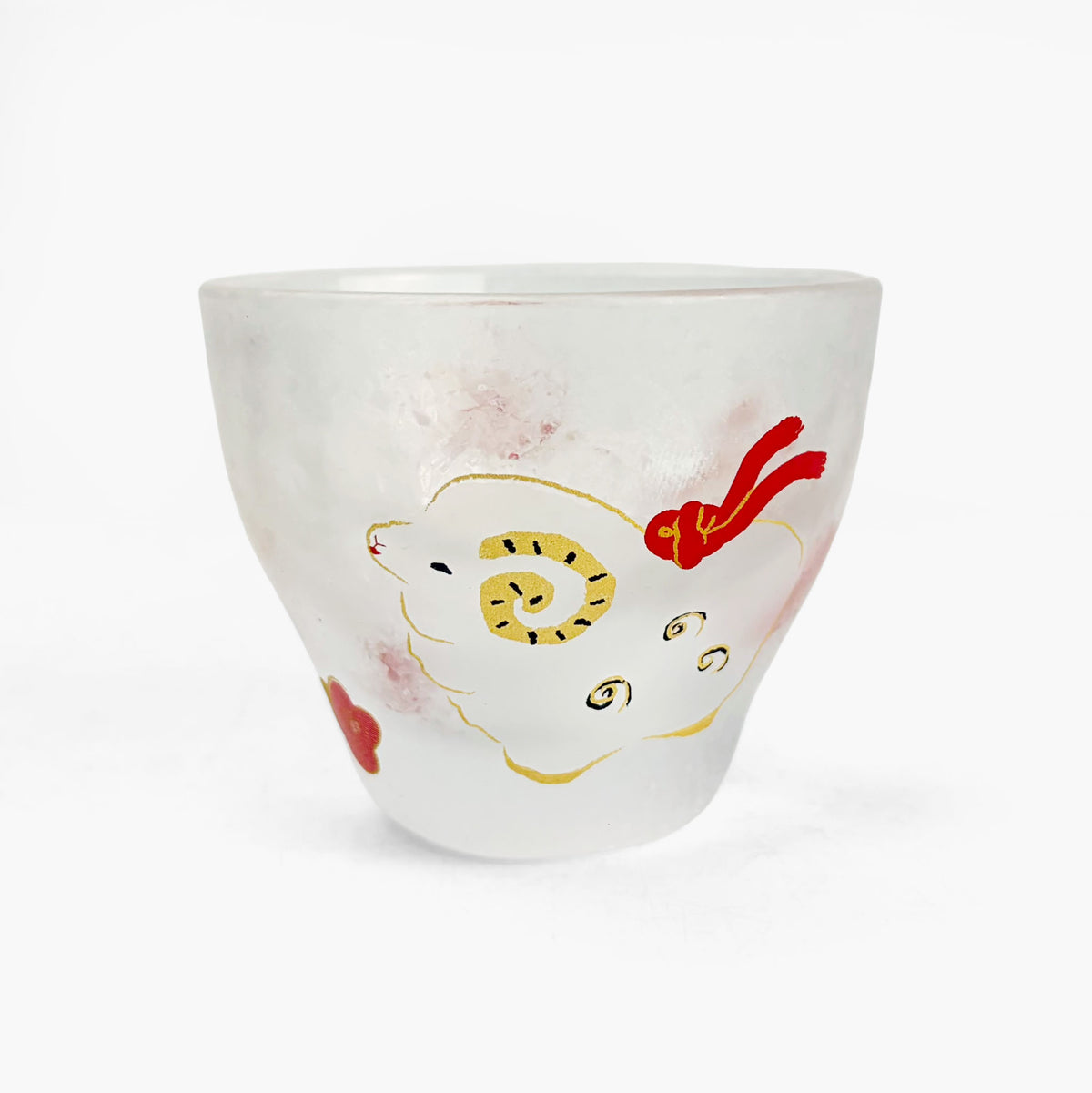 Glass Sake Cup Eto - Sheep (2.5oz)