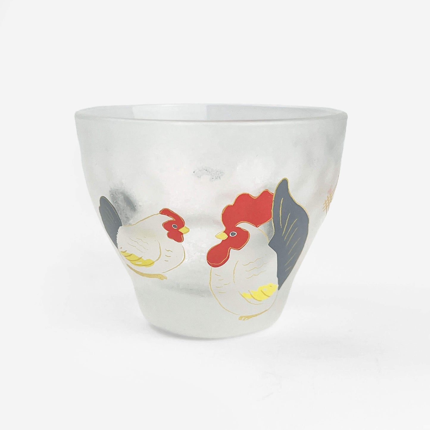 Glass Sake Cup Eto - Rooster (2.5oz)