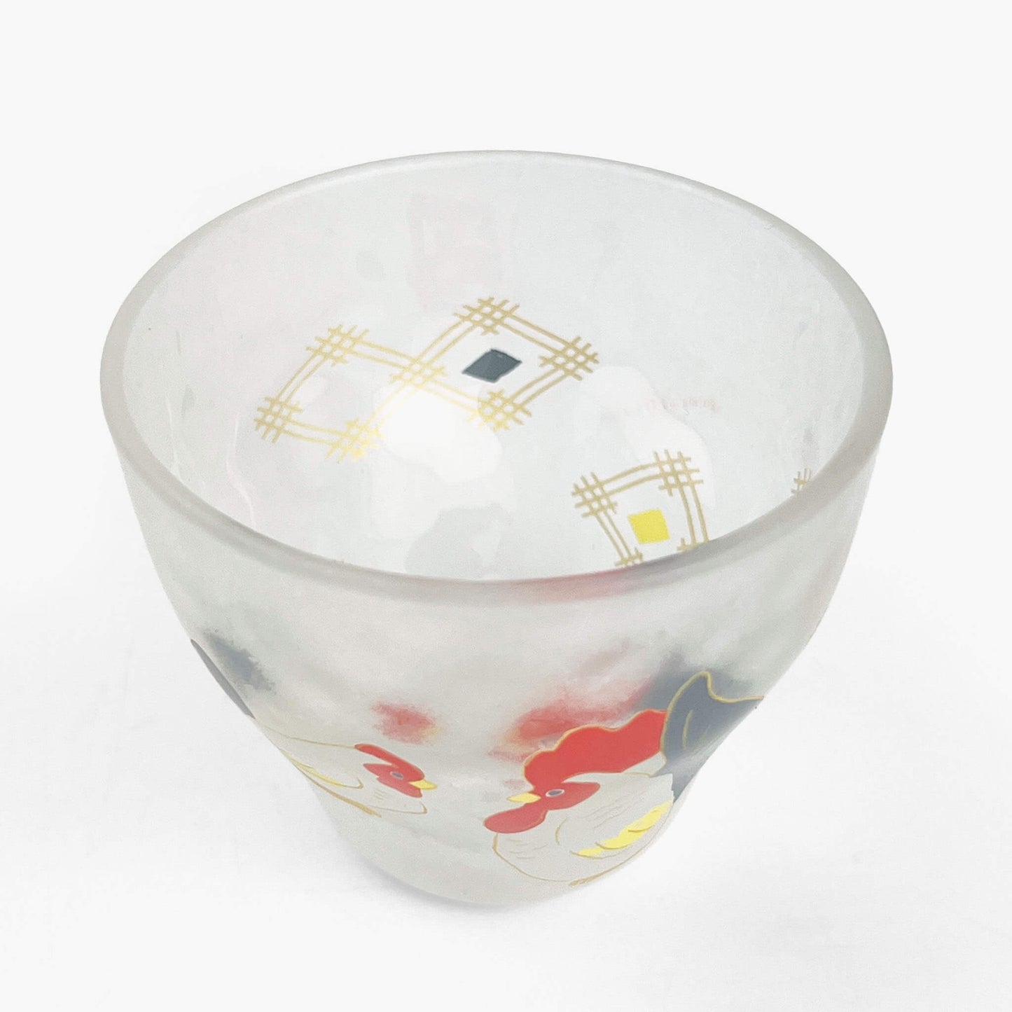 Glass Sake Cup Eto - Rooster (2.5oz)