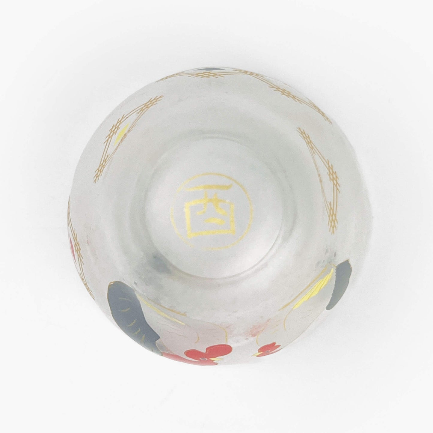Glass Sake Cup Eto - Rooster (2.5oz)