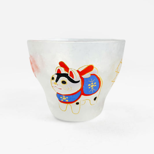 Glass Sake Cup Eto - Dog (2.5oz)