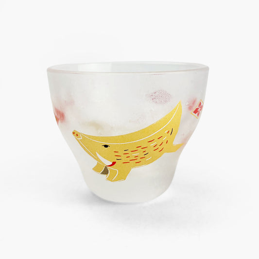 Glass Sake Cup Eto - Boar (2.5oz)