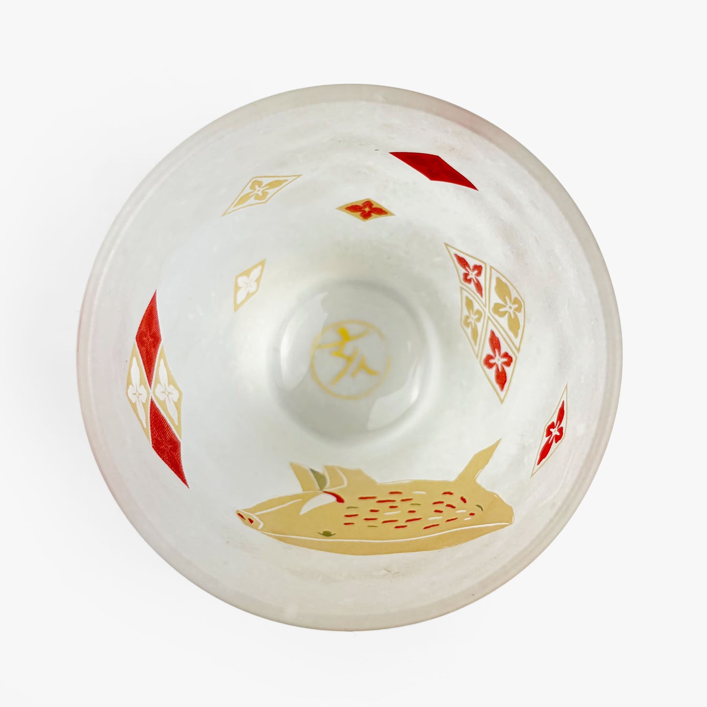 Glass Sake Cup Eto - Boar (2.5oz)