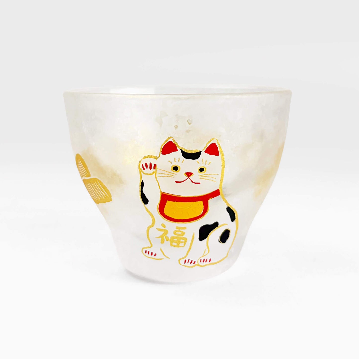 Glass Sake Cup Lucky Cat  (2.5oz)