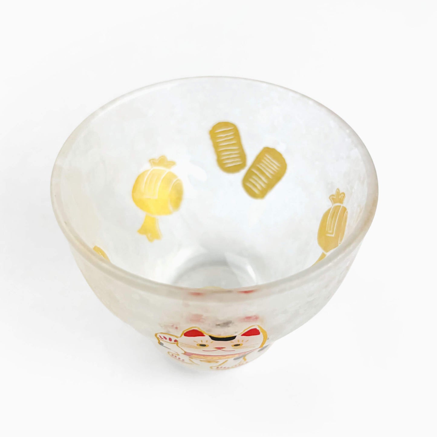 Glass Sake Cup Lucky Cat  (2.5oz)