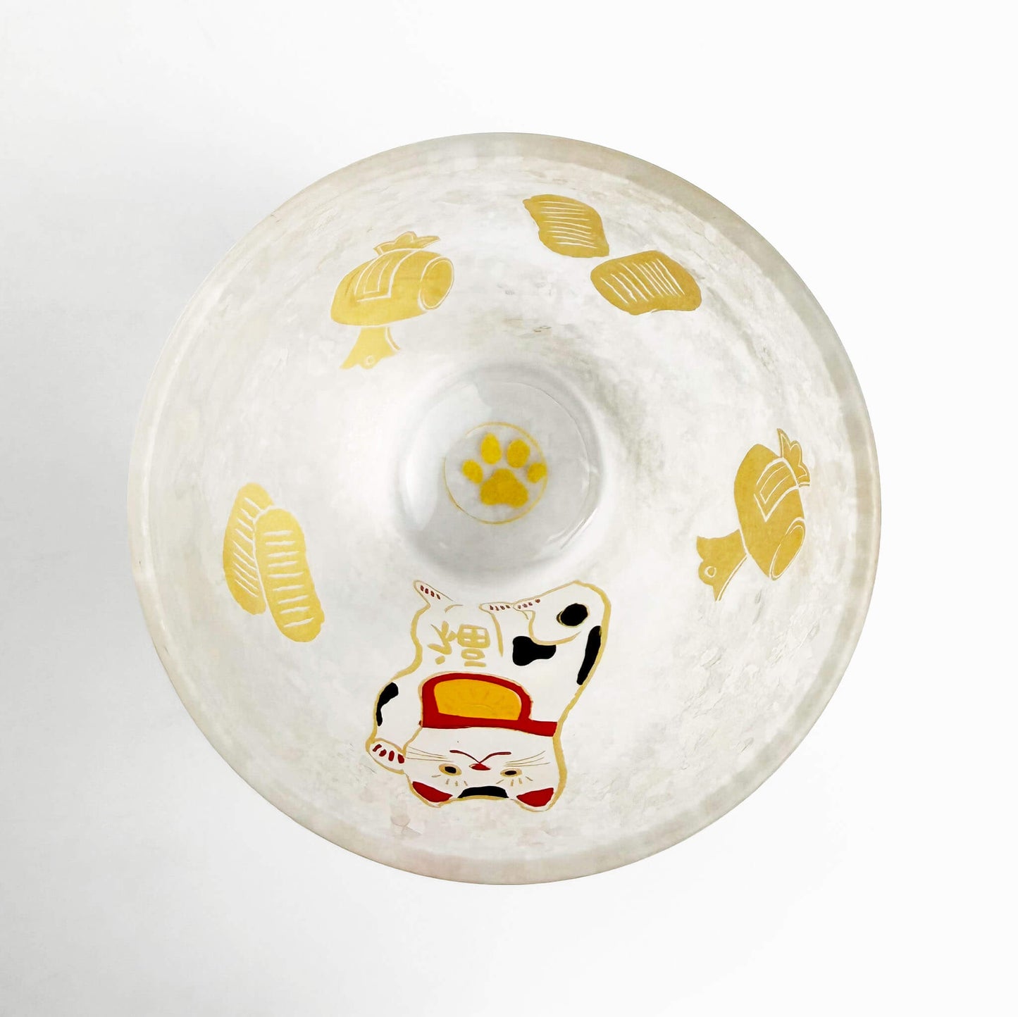 Glass Sake Cup Lucky Cat  (2.5oz)