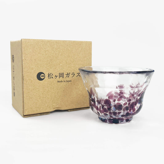 Matsugaoka glass sake cup Azuki (1.5oz)
