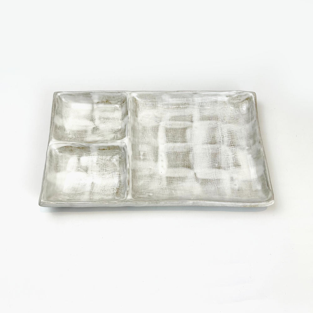 Seto-yaki 3 Divided Dish Unofu (9.25" x 5.5") image 4