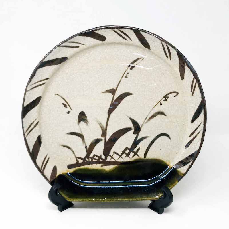 Oribe Hangetsu Plate by Hiroshige Kato image 0