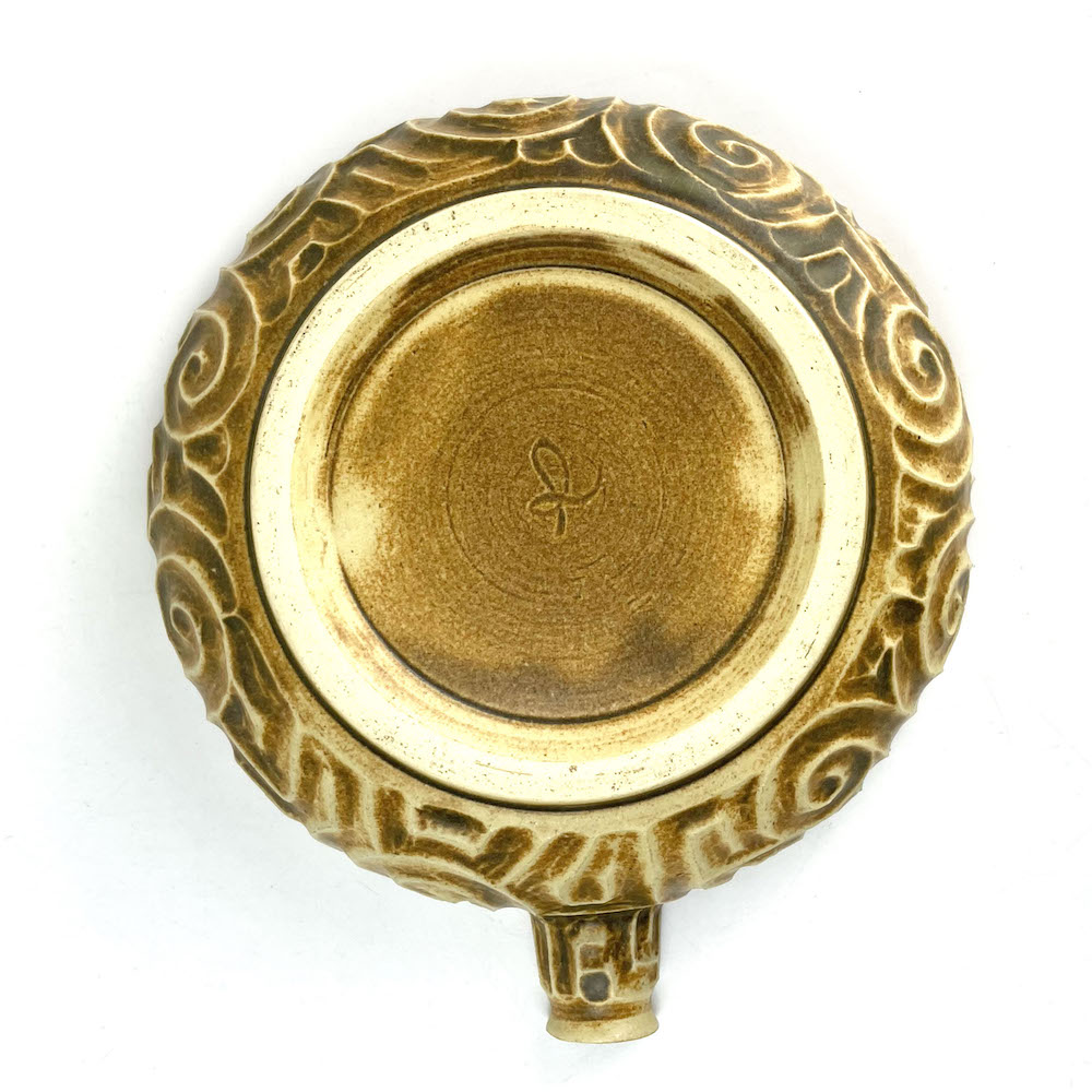 Katakuchi Bowl Jyomon Brown by Yasuko Maeda (7"D) image 3