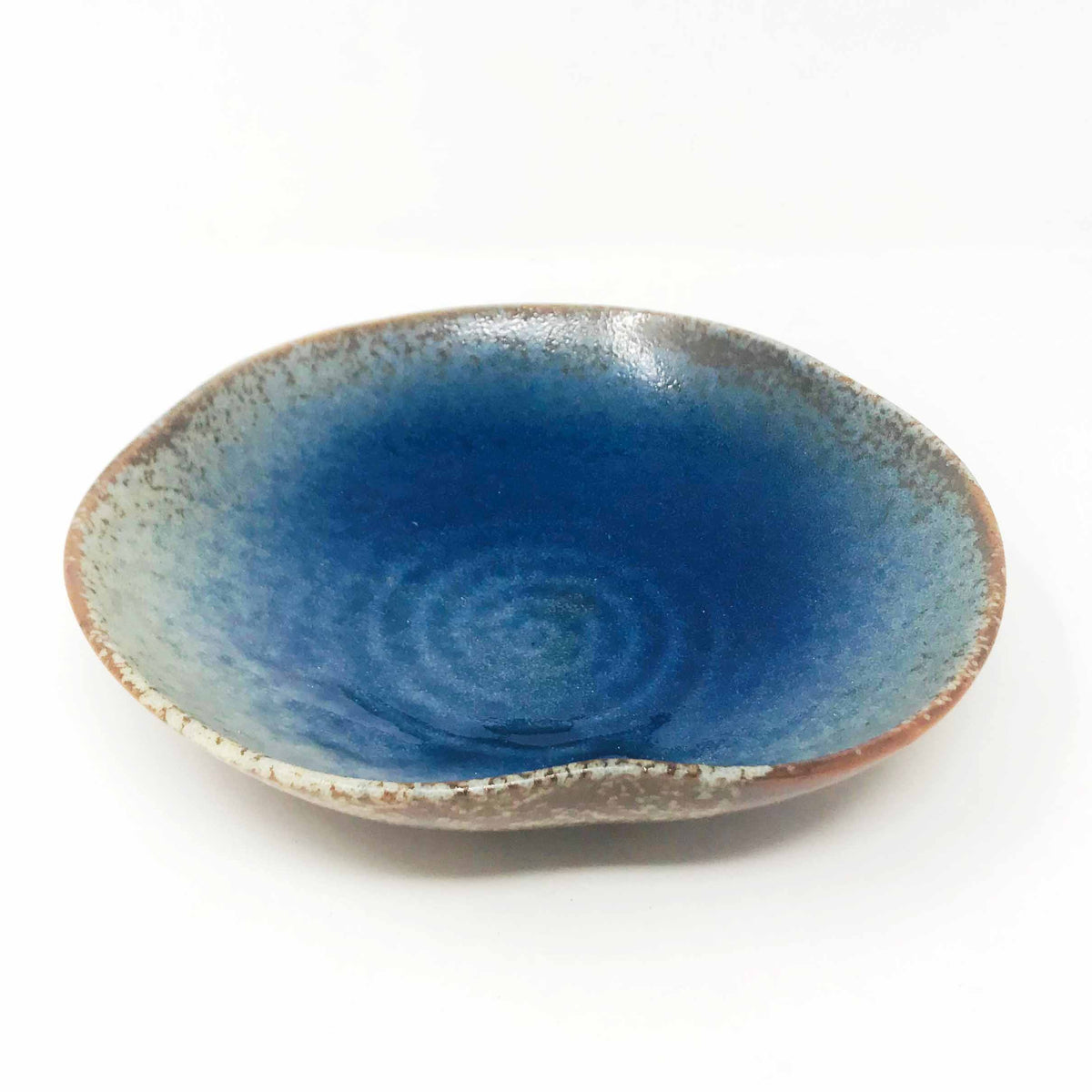 Shallow Bowl Blue Irabo (6.75") image 0