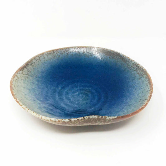 Shallow Bowl Blue Irabo (6.75") image 0