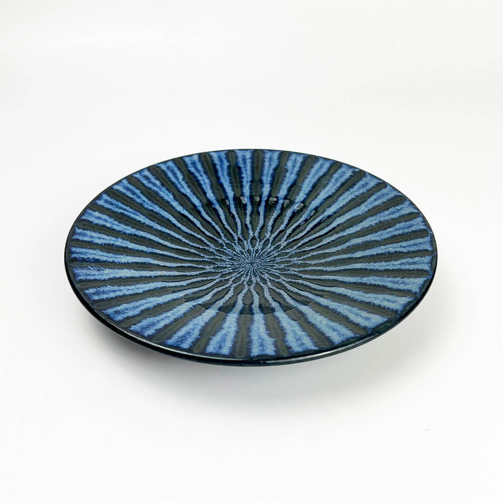 Navy Stripe Medium Plate (7.75"D) image 0