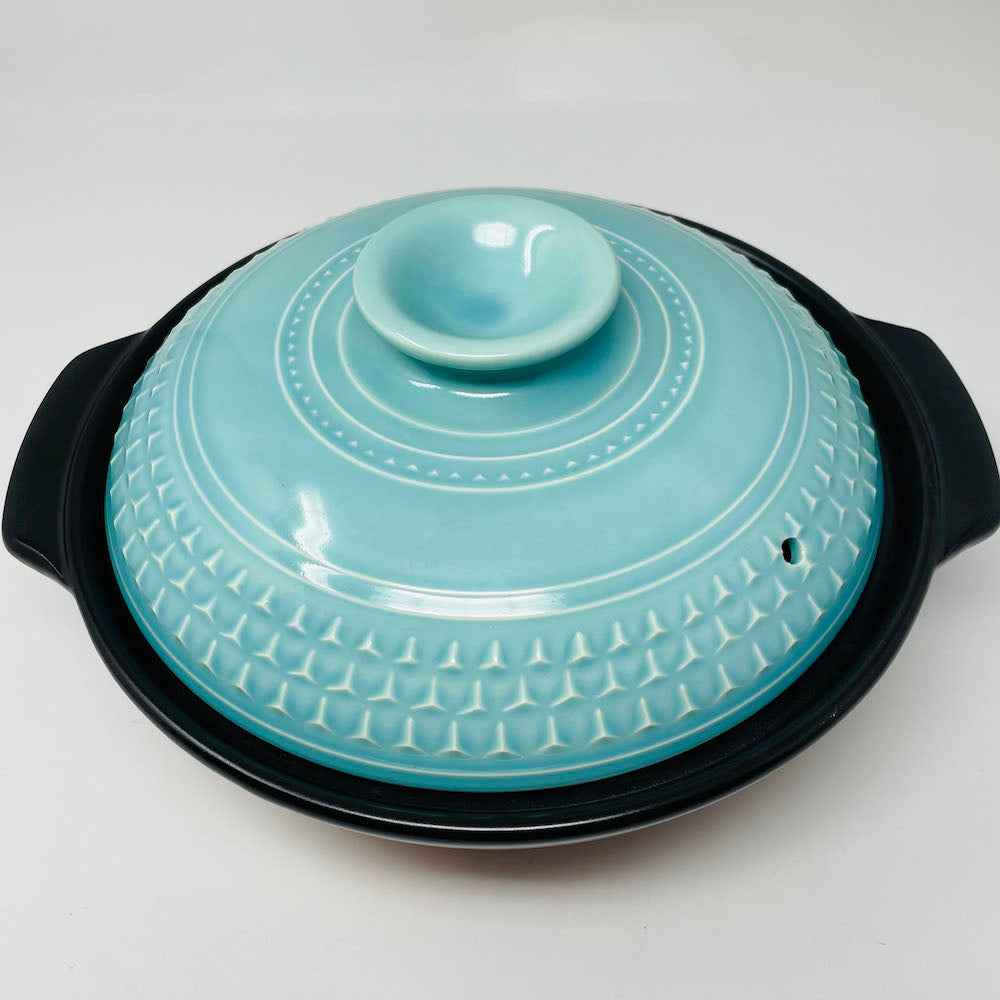 Donabe Cooking Pot Light Blue 9 go (11"D) image 2