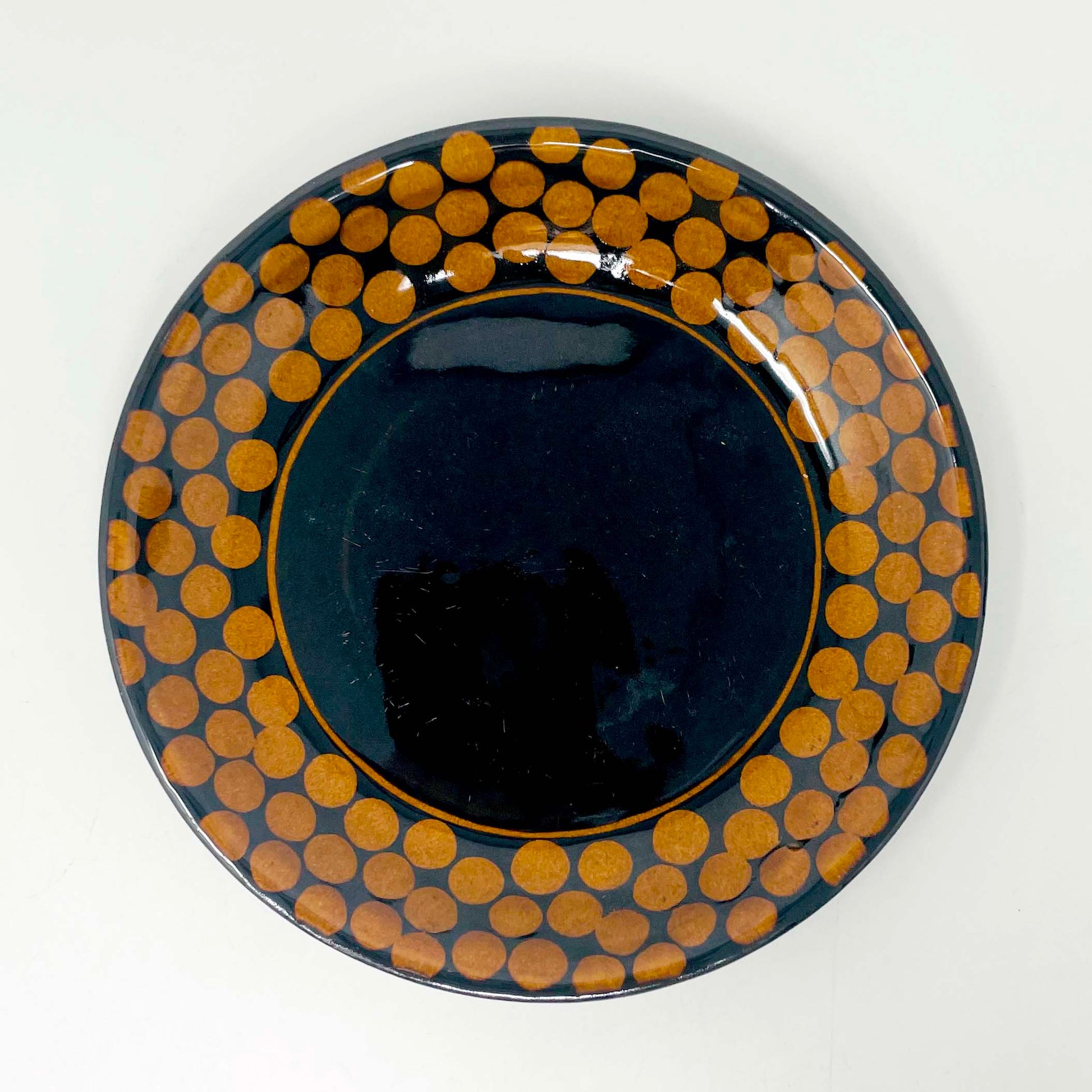 Dish/Saucer Polka Dot Black (5.75"D) by Takunobu Sawada image 1