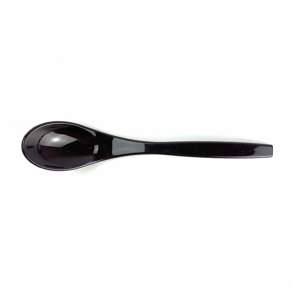 Plastic Spoon Tsurukubi Dark Brown (5"L) image 0