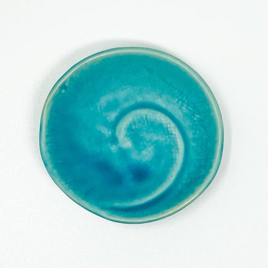 Small Chinmi Dish Turquoise (2.5"D) image 0