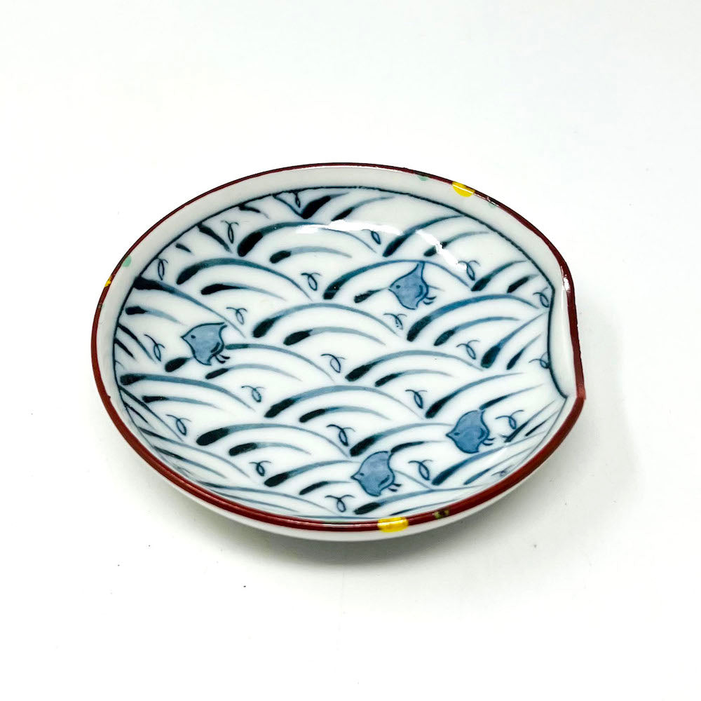 Dish with Chopstick Rest (3.5"D) image 1