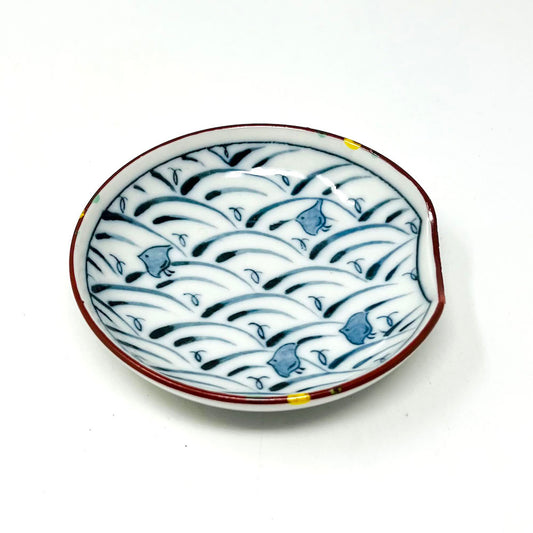 Dish with Chopstick Rest (3.5"D) image 1