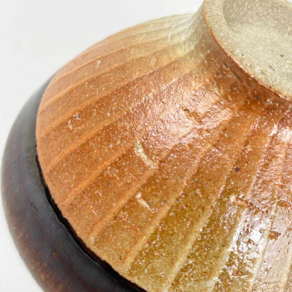 Tetote Small Bowl Brown (4.5"D) by Keishuugama image 2