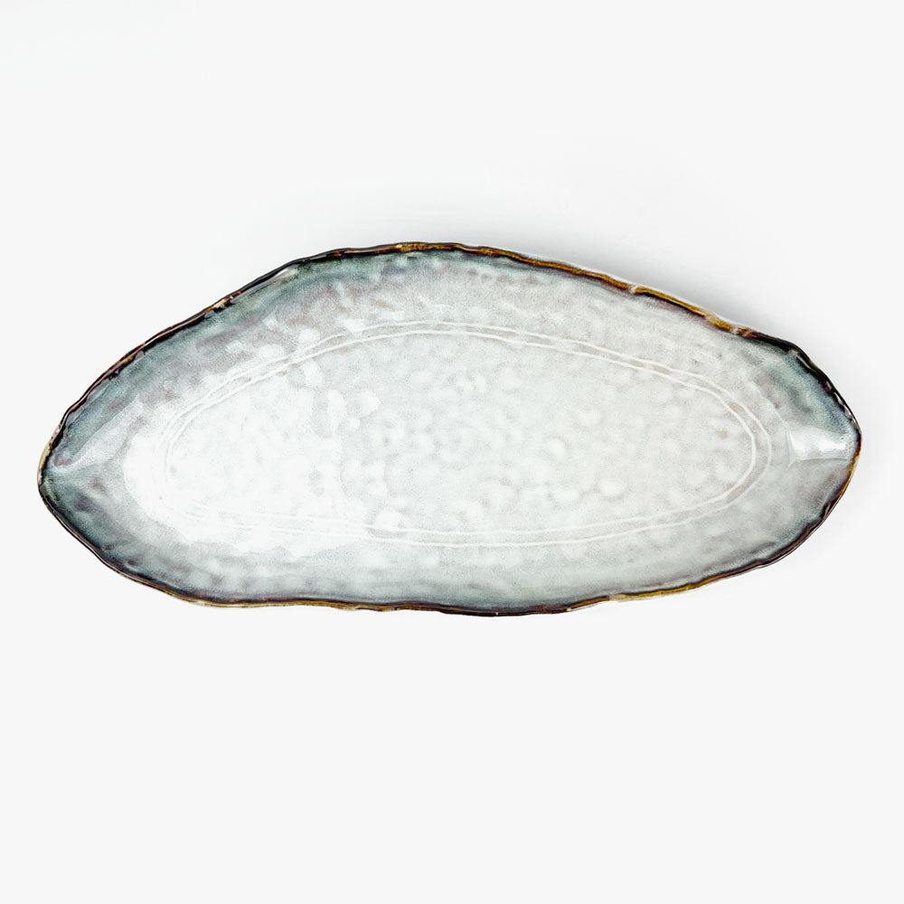 Oval Leaf Shape Plate Shirokinyo (14.5" x 6.5") image 2