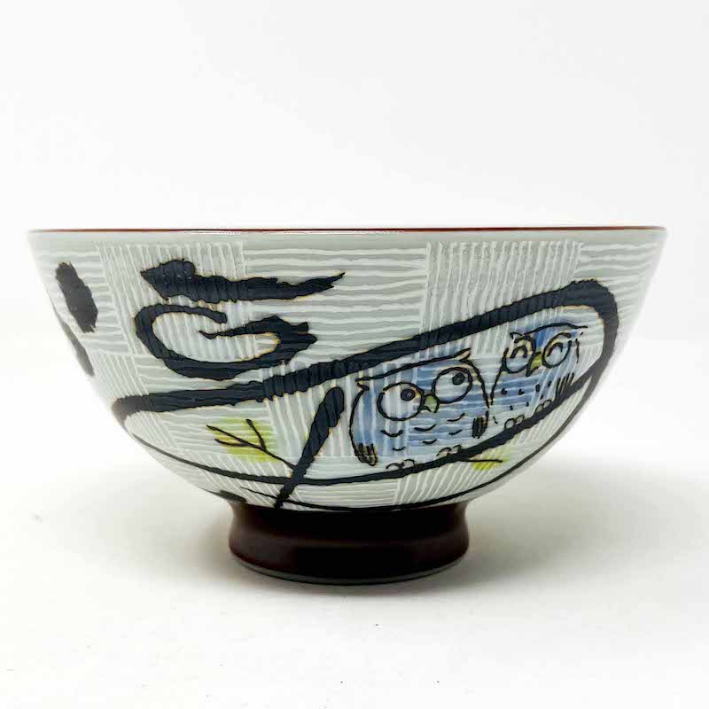 Owl Blue Rice Bowl (4.5″D) image 0
