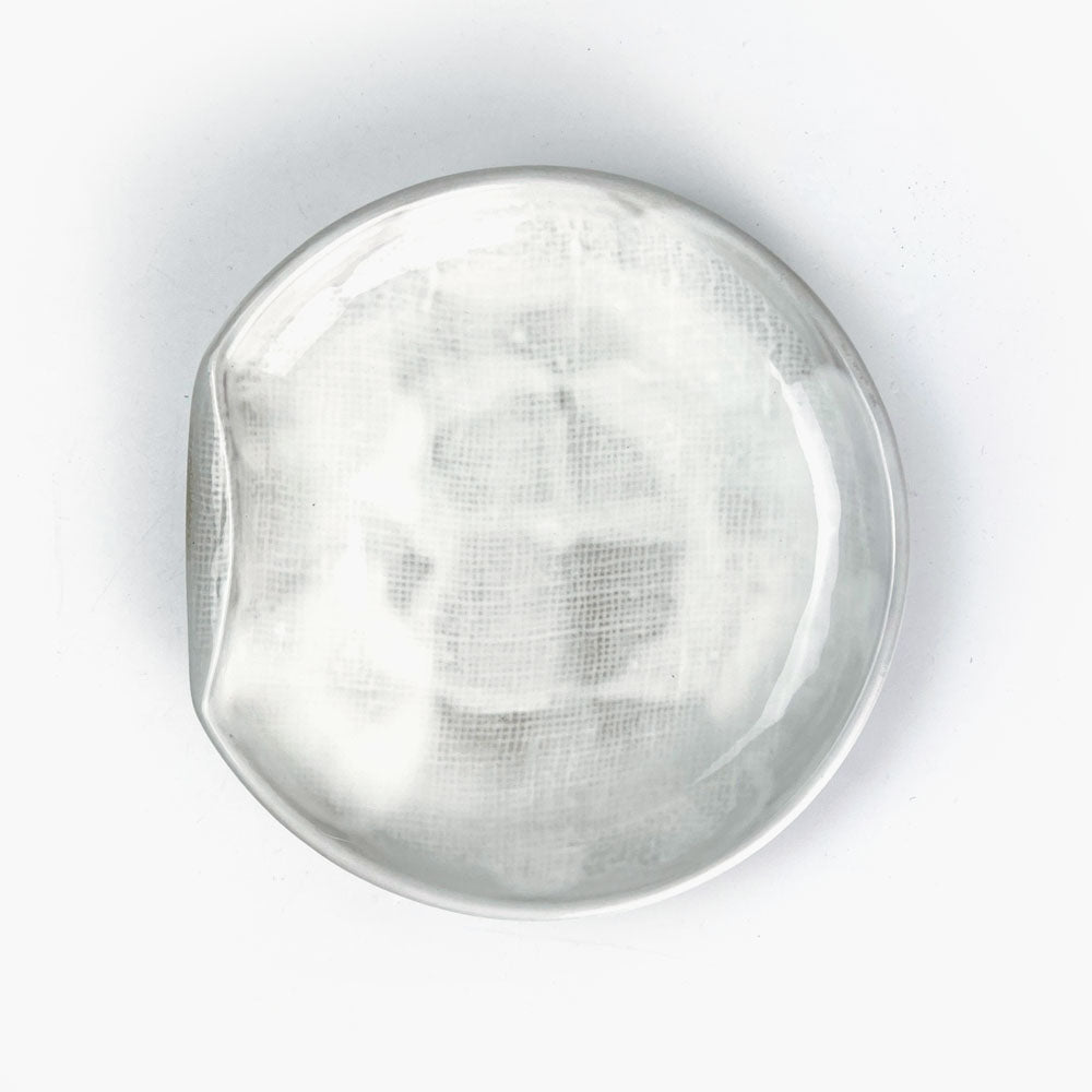 Seto-yaki Plate Hangetsu Small Unofu (5"D) image 0