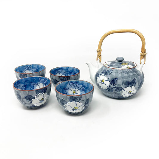 Arita Tea Set 1:4 Itchin Sazanka - Sasanqua (20oz) image 0