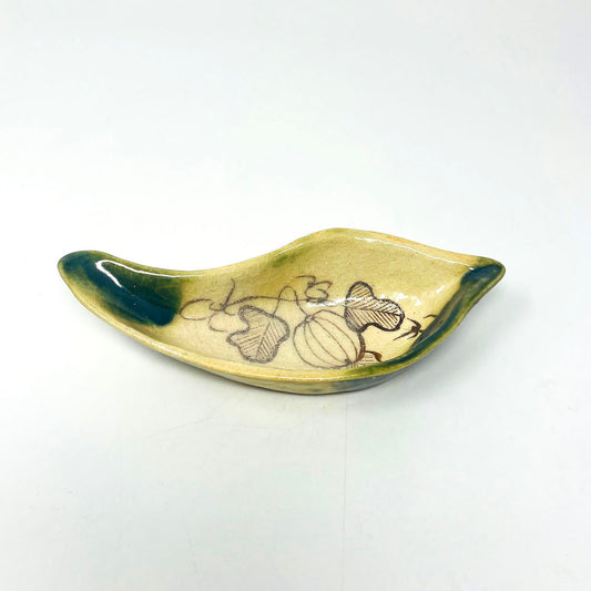 Oribe Kobachi Dish by Masayoshi Wakui (6.25"x2.5") image 0