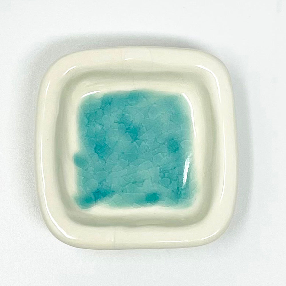 SQ. Chinmi Dish Turquoise (2.5"D) image 4