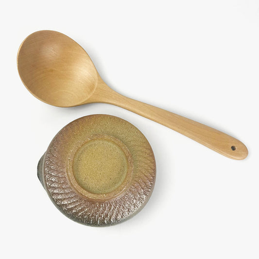 Tetote Ladle Stand Brown (4.25"D) by Keishuugama image 3