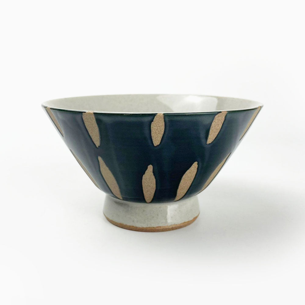 Arita Rice Bowl Hassui Hake Black (4.75"D) image 0