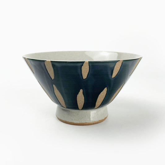 Arita Rice Bowl Hassui Hake Black (4.75"D) image 0