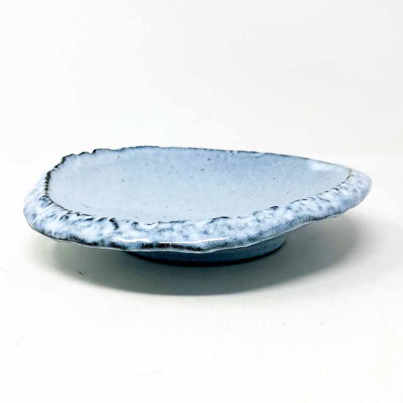 Shallow Bowl Blue White  (7.5"D ) image 1