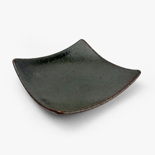 Sq. Plate Oribe (5"D) by Tadanori Imano