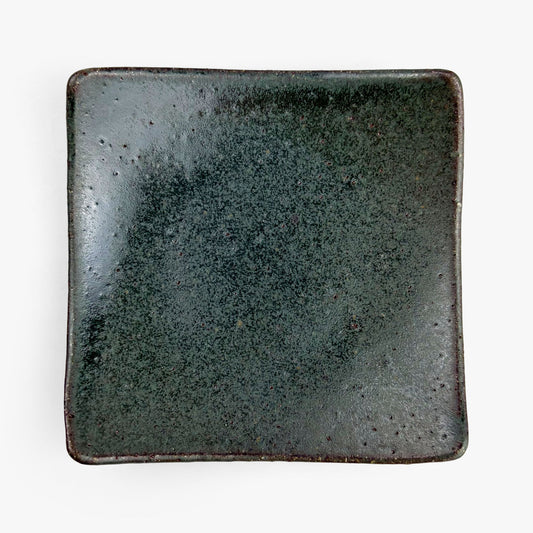 Sq. Plate Oribe (5"D) by Tadanori Imano