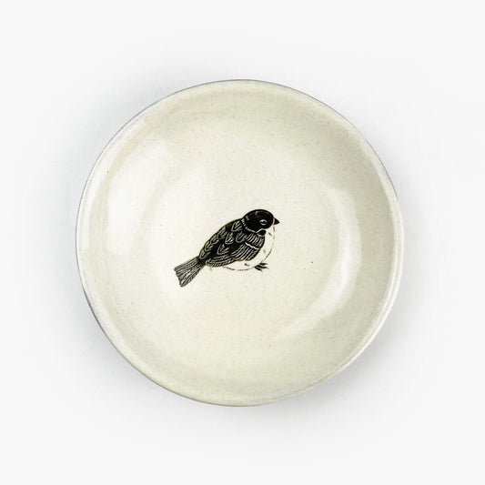 Plate Sparrow (6"D) by Takunobu Sawada