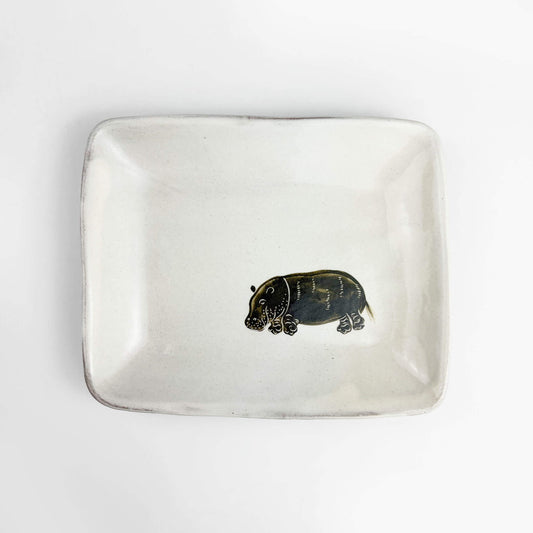 Rec. Plate Hippo (6.5"x 5.25") by Takunobu Sawada