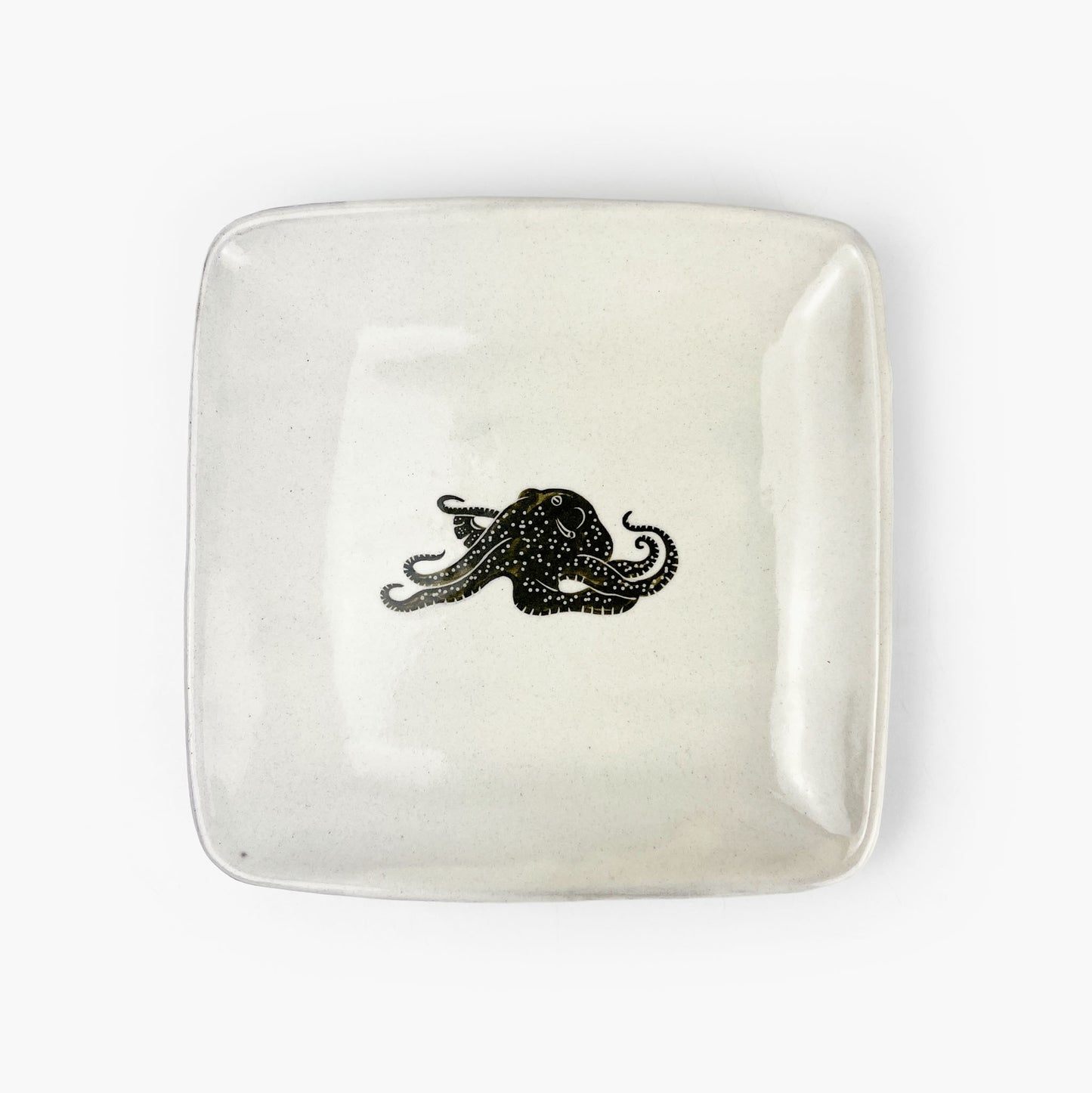 Sq. Plate Octopus (6.5"D) by Takunobu Sawada