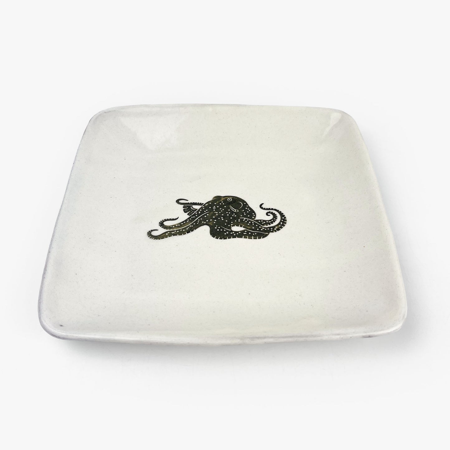 Sq. Plate Octopus (6.5"D) by Takunobu Sawada