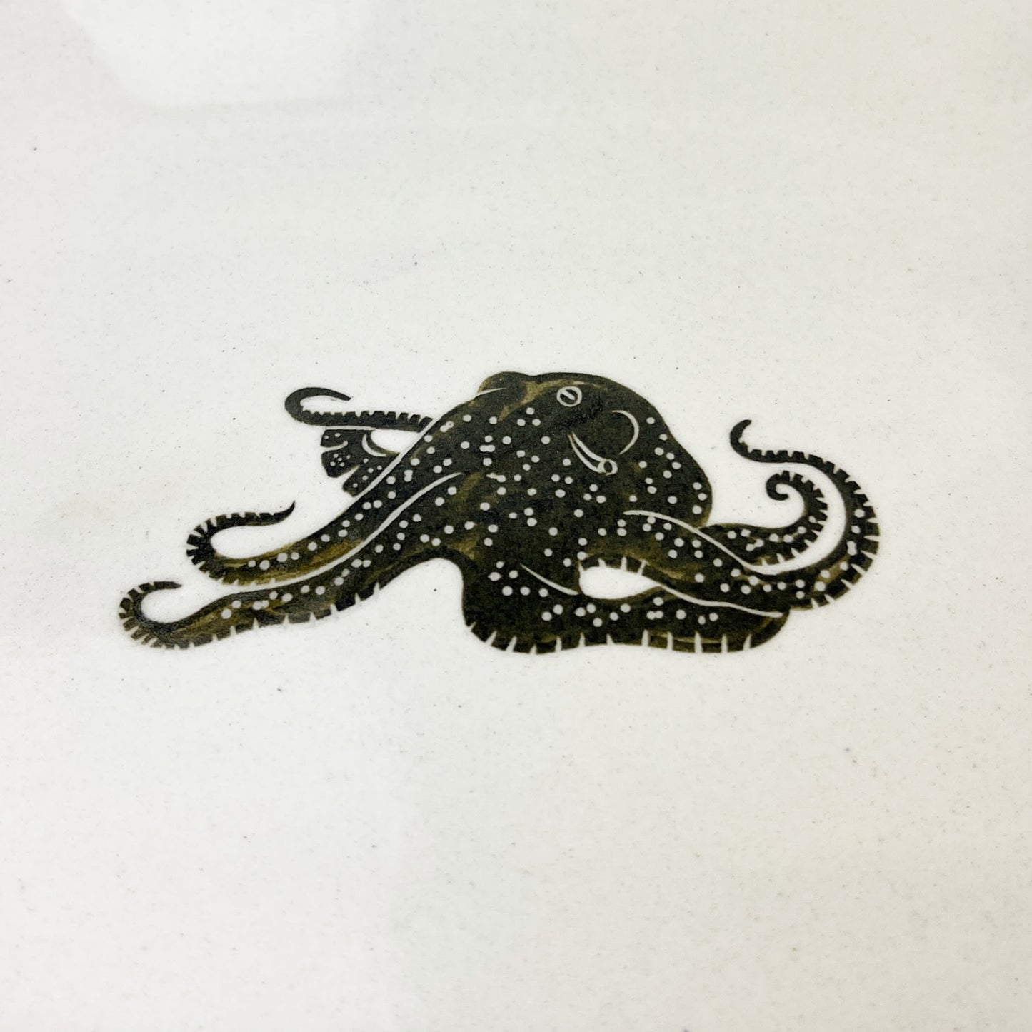 Sq. Plate Octopus (6.5"D) by Takunobu Sawada